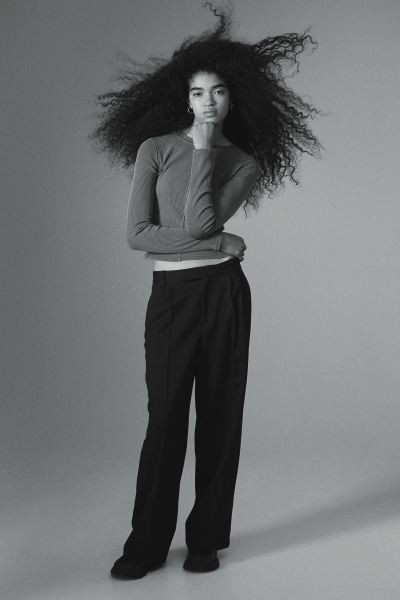 Tailored trousers - Light greige - Ladies | H&M GB | H&M (UK, MY, IN, SG, PH, TW, HK)