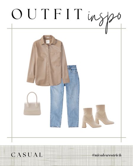 Neutral Outfit Inspo from Abercrombie #leather #purse #booties #momjeans #casualoutfit #inspo

#LTKSeasonal #LTKsalealert #LTKstyletip
