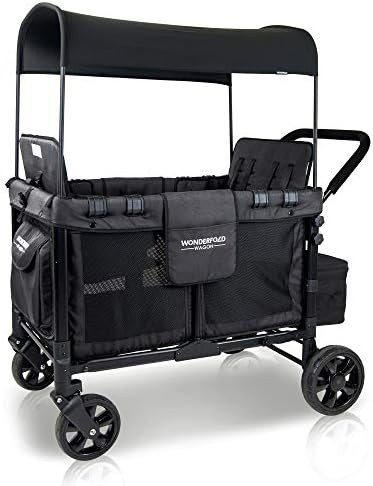 WONDERFOLD W4 Original Quad Stroller Wagon Featuring 4 High Face-to-Face Seats with 5-Point Harne... | Amazon (US)