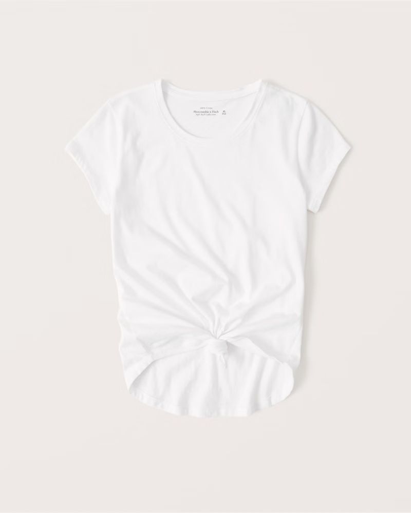 Women's Knotted Crew Tee | Women's Tops | Abercrombie.com | Abercrombie & Fitch (US)