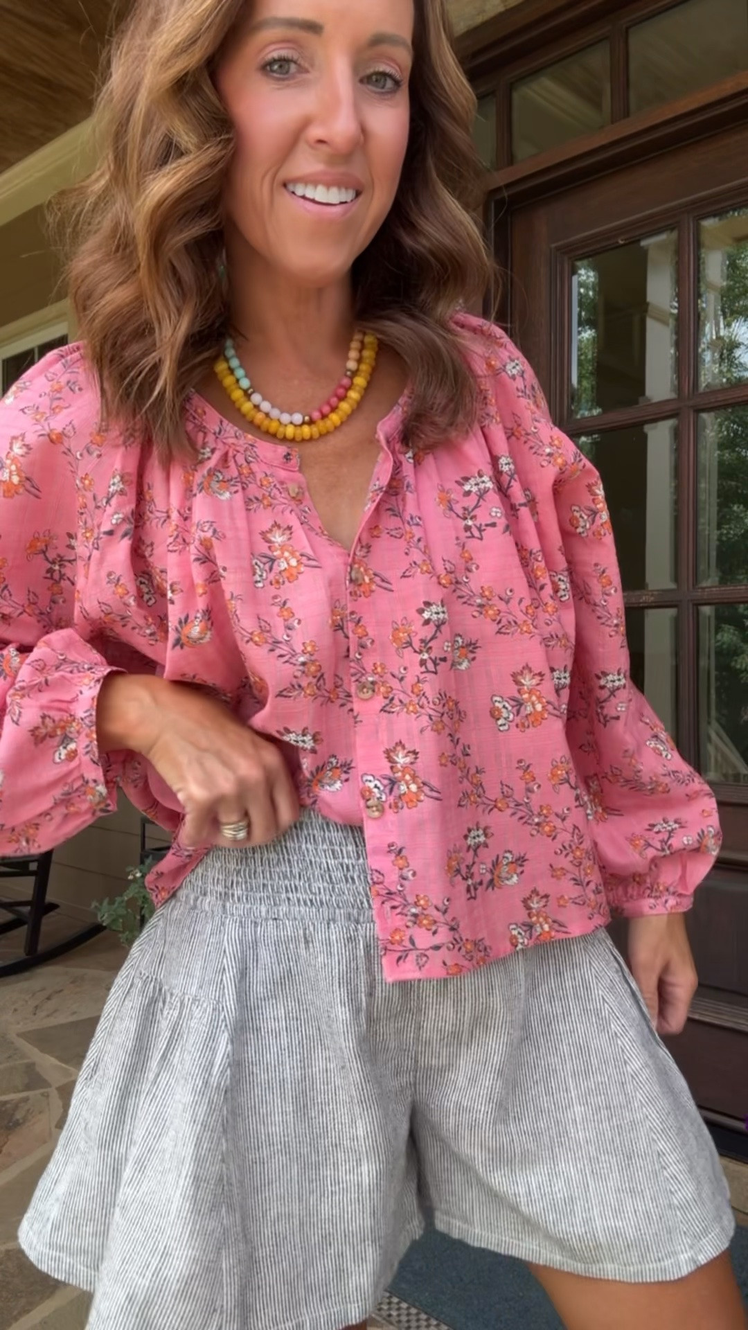 Batwing blouse. Skirty shorts. 
Use code TWOPEAS20 for 20% off at Anthropologie this weekend
Blouse XS. Shorts XS.

#LTKootd #LTKSaleAlert #LTKSeasonal