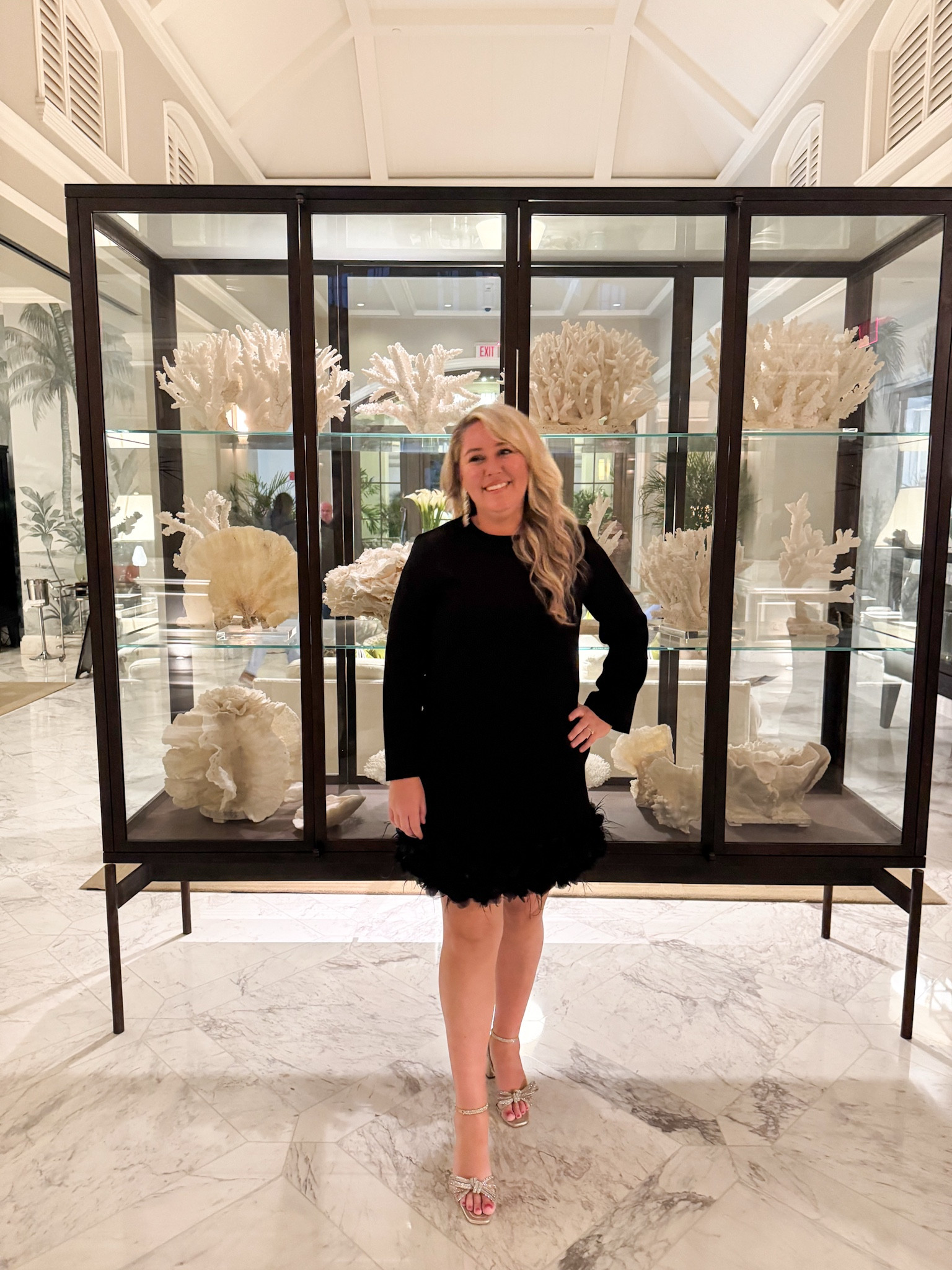 Last night’s dress for the award ceremony! The feather detail on the bottom is so cute! The material is a nice weight so very forgiving. I’m 5’9” and in the XL. Earrings are old Bauble Bar and shoes fit true to size! #ltkover40 #ltkshoecrush #ltkmidsize #ltkwedding #ltkparties #ltkseasonal #ltkstyletip wedding guest dress, cocktail dress, 

#LTKParties #LTKOver40 #LTKMidsize