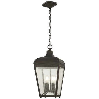Minka Lavery  Marquee 4-Light Oil Rubbed Bronze with Gold Highlights Transitional Seeded Glass L... | Lowe's
