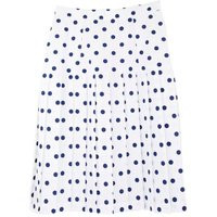 Vintage High Waisted Blue Polka Dot White Pleated Skirt Size 25 | Etsy (US)