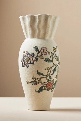 Mio Handpainted Stoneware Vase | Anthropologie (US)