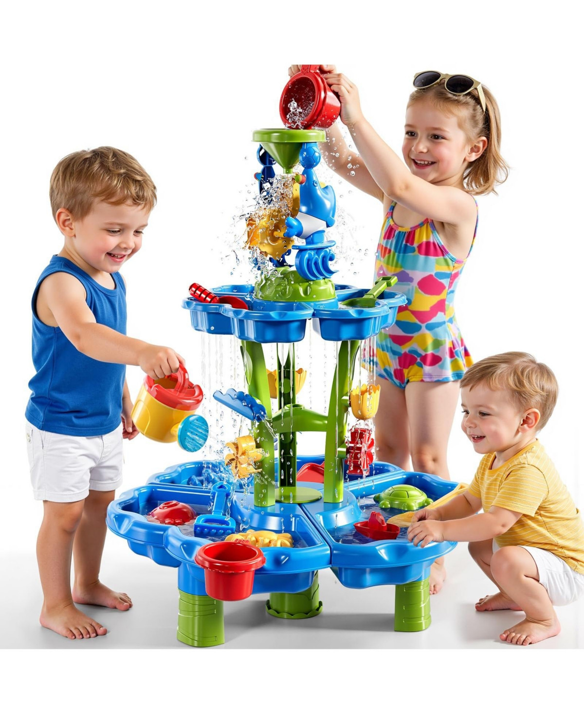 Gnuadz 2-Tier Water Table Kids Sand Sensory Play Outdoor Toy - 2-tier water table | Macy's