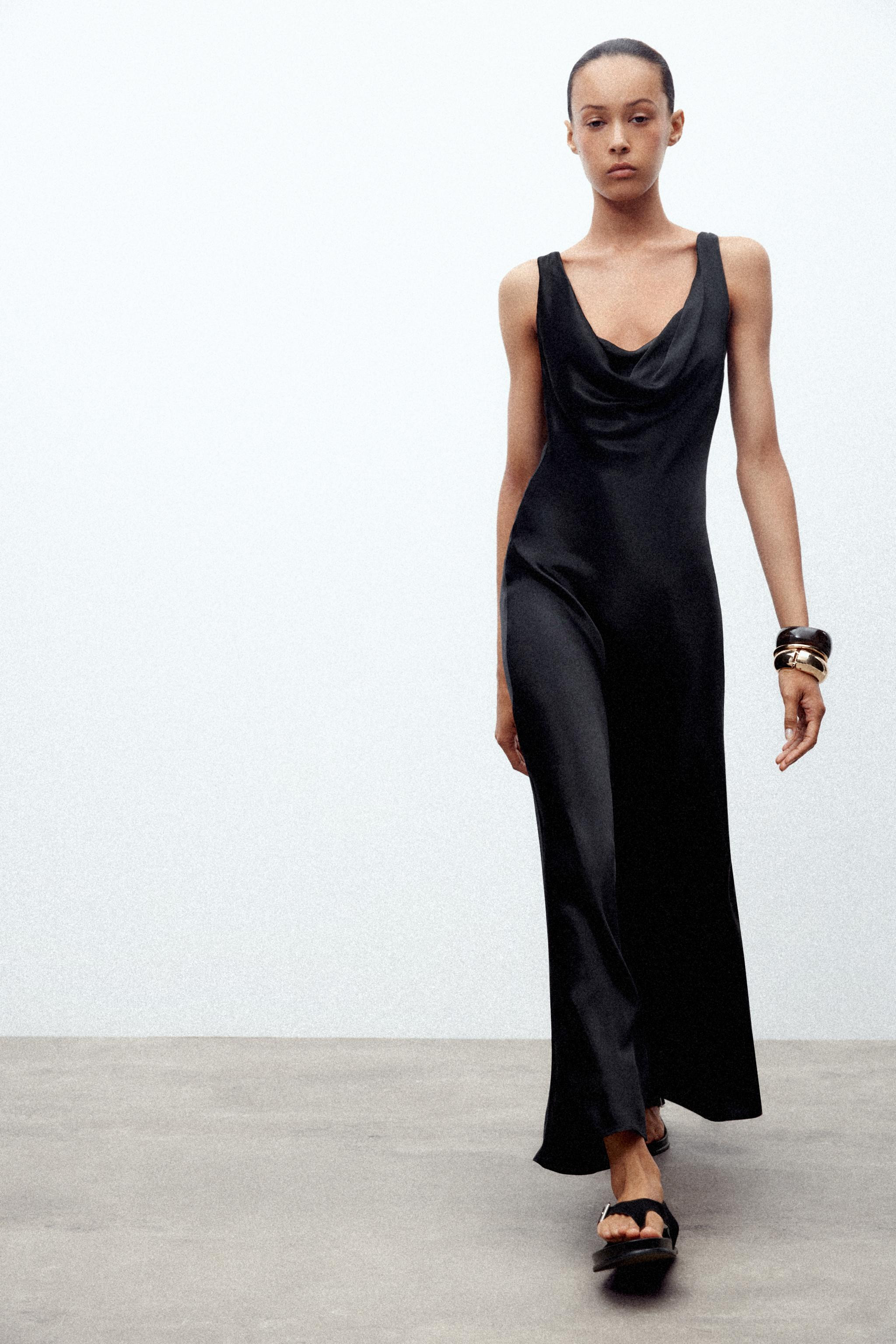 ZW COLLECTION SATIN LONG DRESS | Zara US