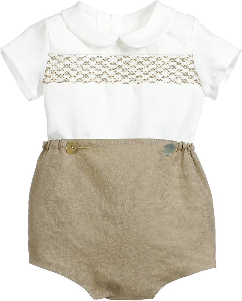 Twoflower Smocked toddler boy outfits Summer Cotton Short Sleeve boys' button-down shirts Casual ... | Amazon (US)