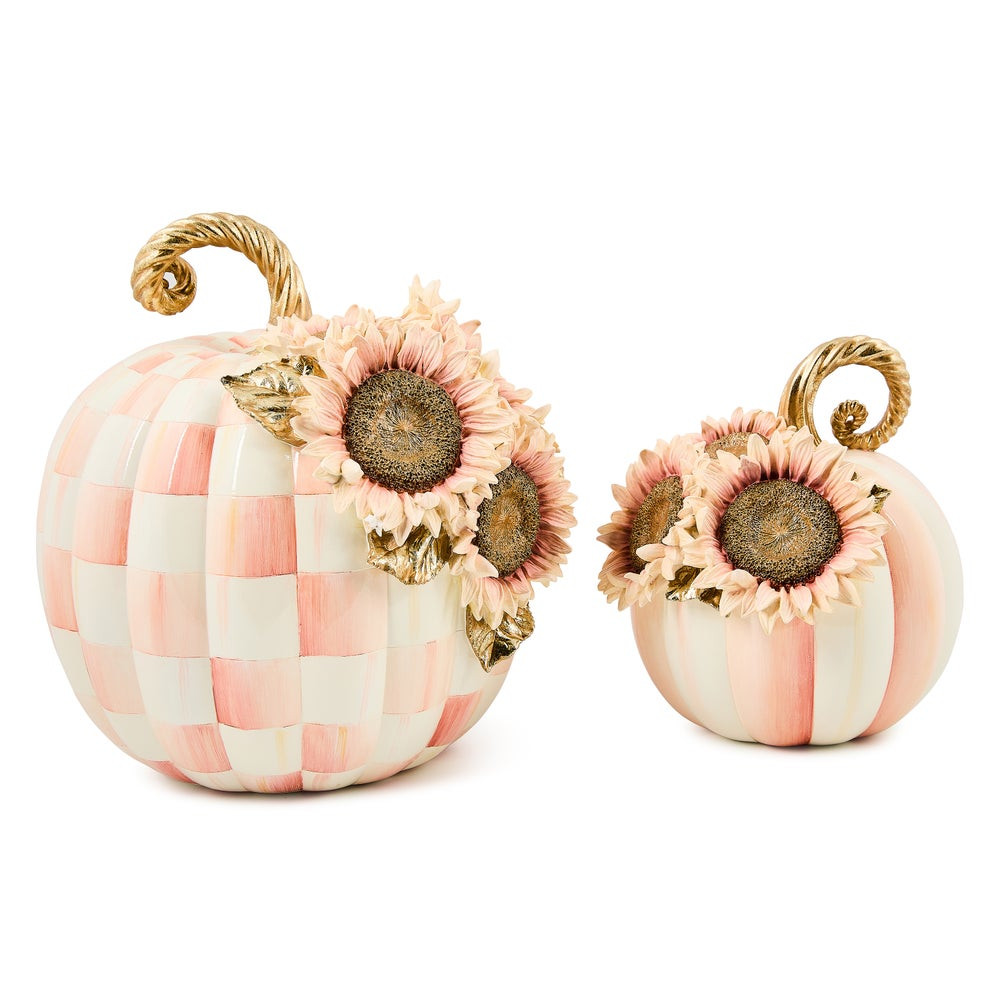 Rosy Check Large Sunflower Pumpkin | MacKenzie-Childs