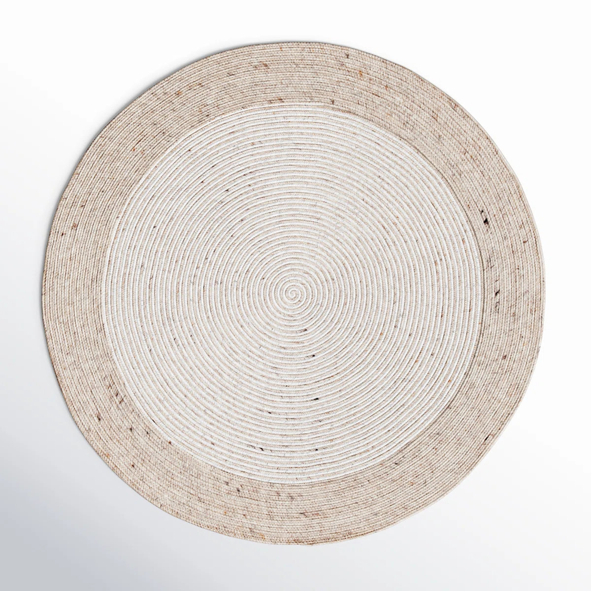 Aria Geometric Hand-Woven Wool/Cotton Beige/Ivory Area Rug | Wayfair North America