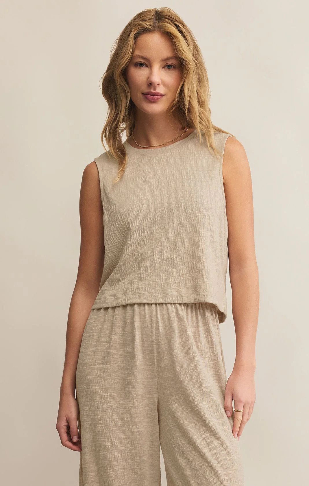 Sloane Textured Sleeveless Top | Studio 4 Threads