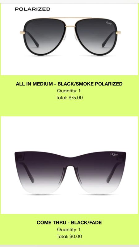 quay Sunglasses, buy 1 get 1 free 

#LTKunder50 #LTKGiftGuide #LTKsalealert