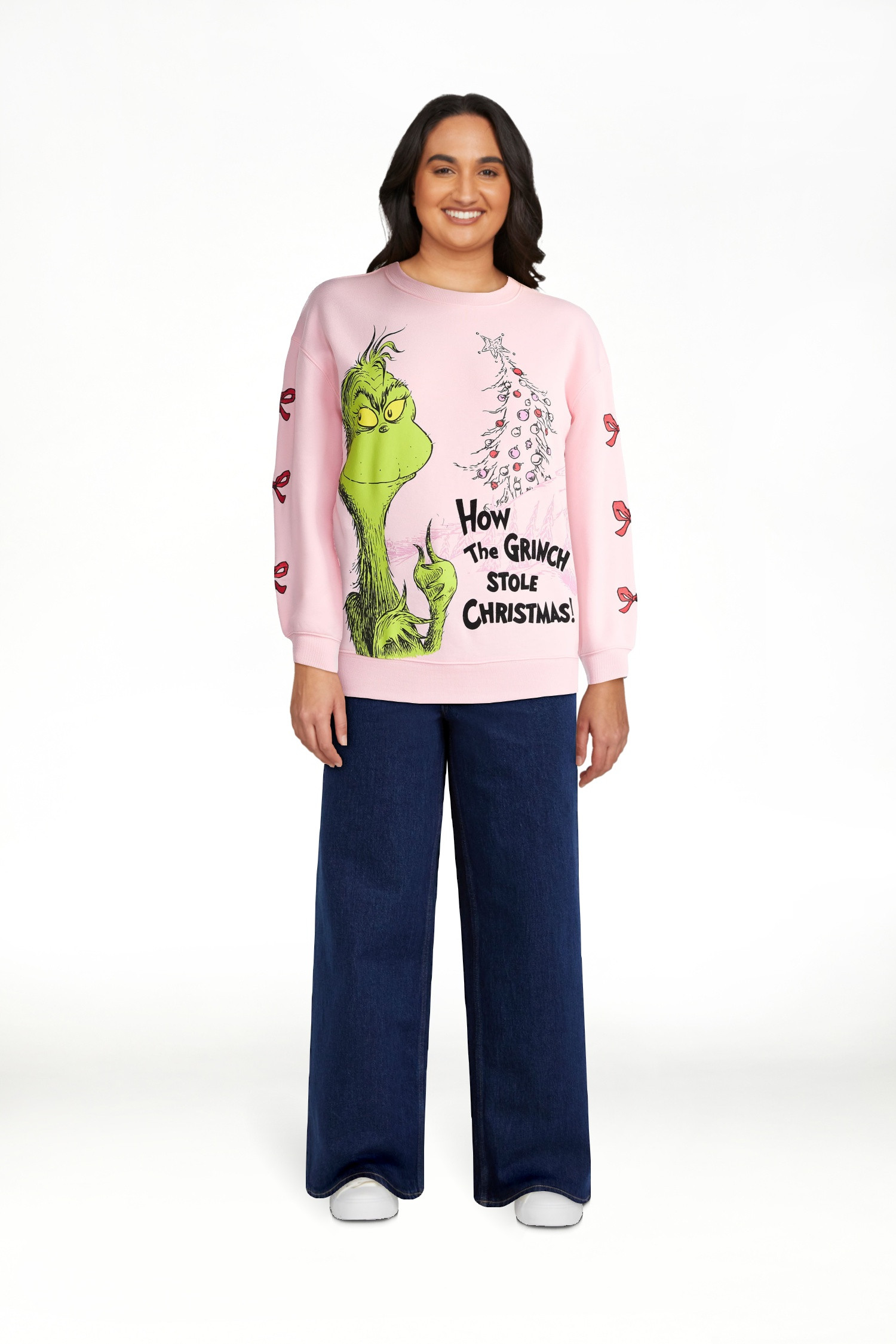 Dr Seuss The Grinch Women's Graphic Fleece Sweatshirt with Long Sleeves, Sizes XXS-XXL | Walmart (US)