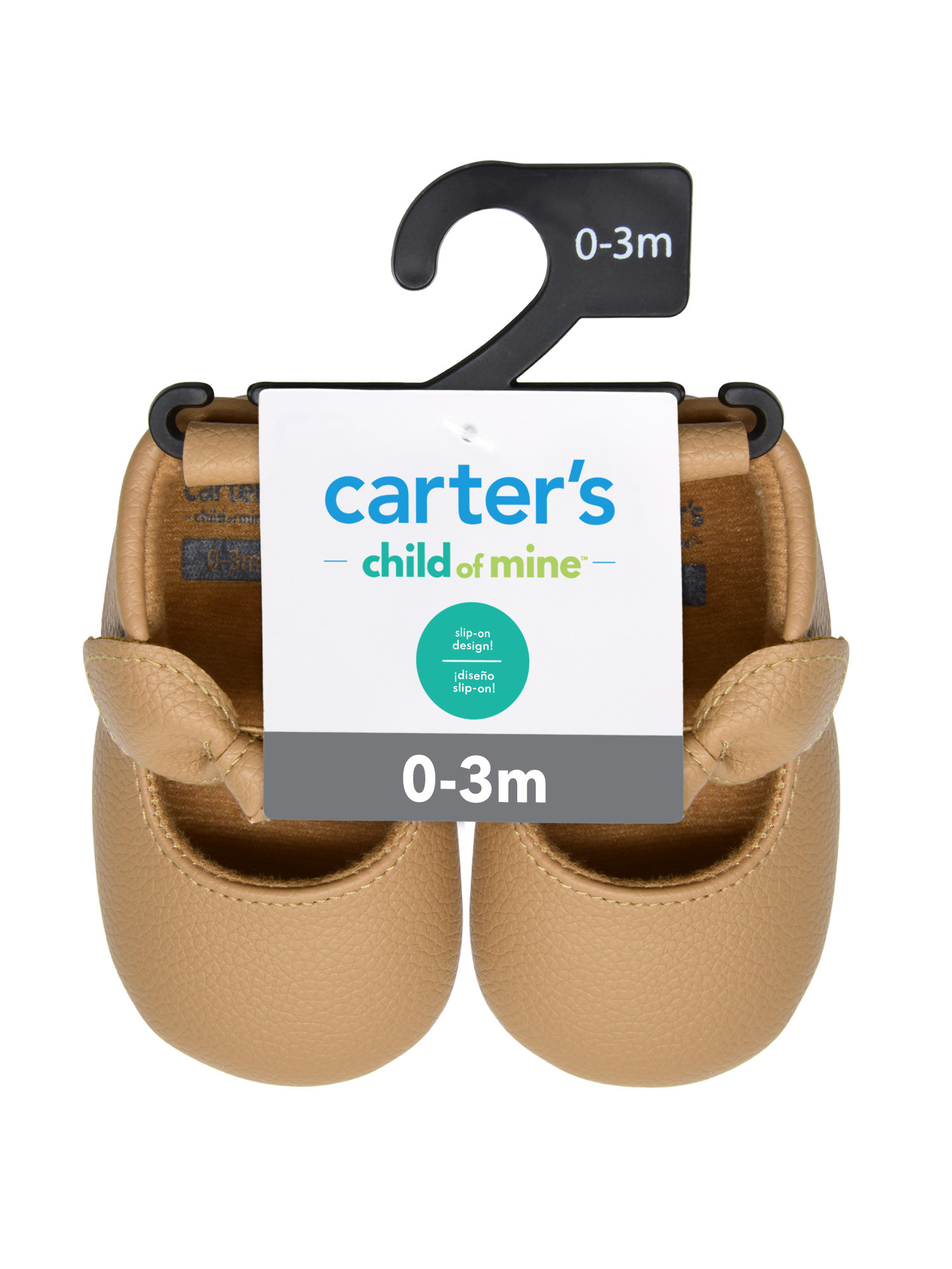 Carter's Child of Mine Baby Girl Bow Moccasins, Size 0-24 Months | Walmart (US)