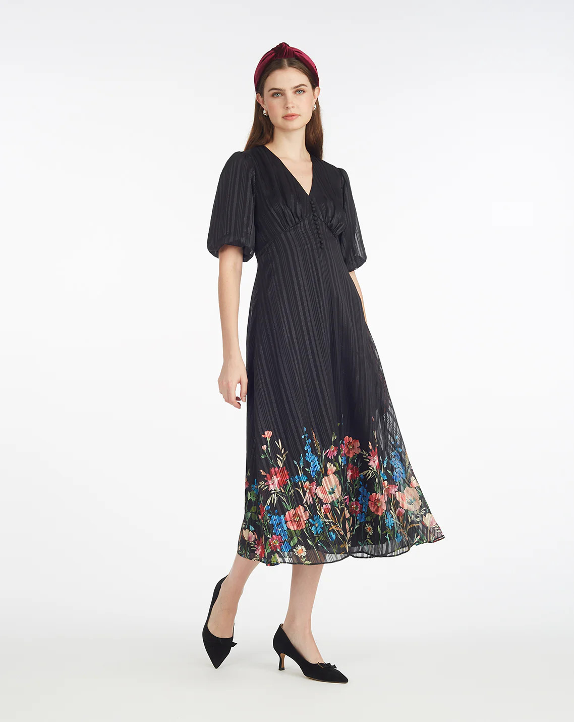 Maisy Midi Dress in Moonlit Blooms | Draper James (US)