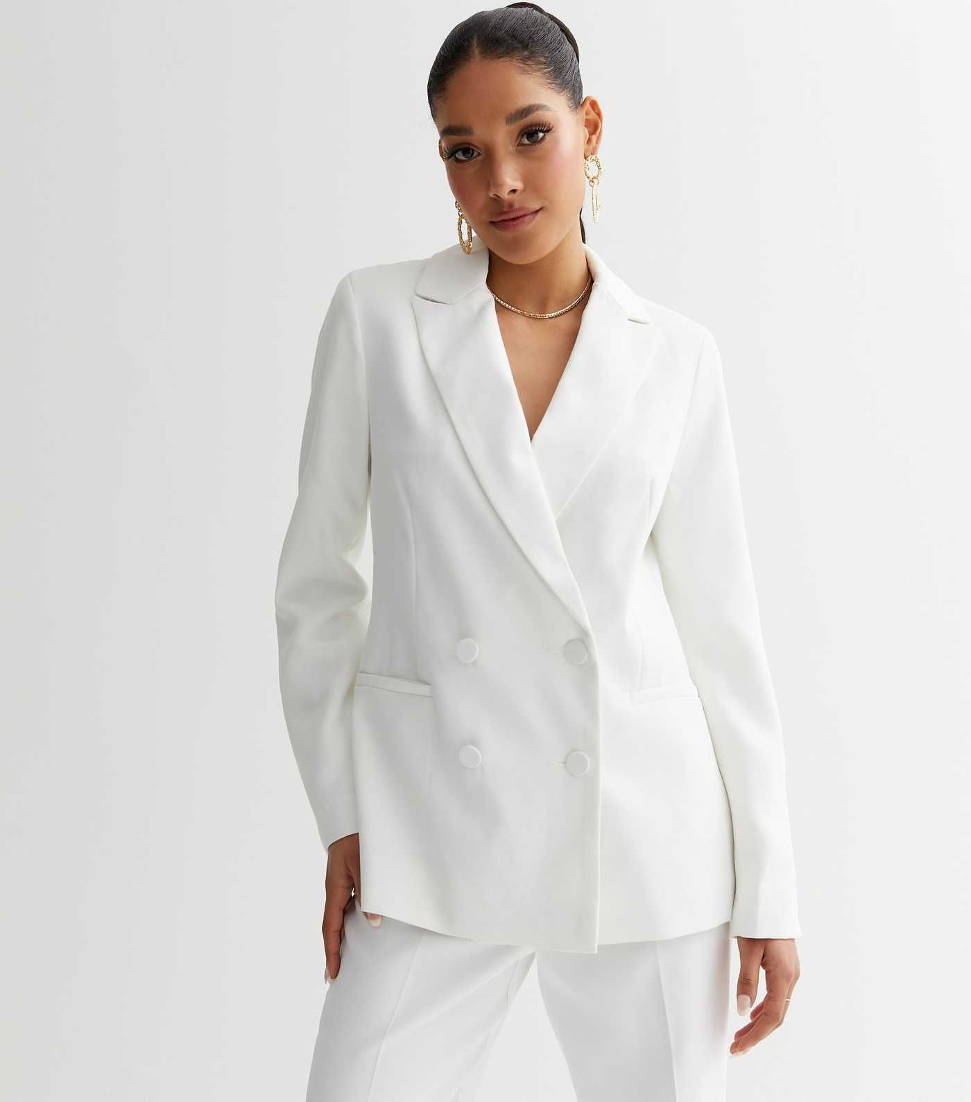 White Double Breasted Blazer
						
						Add to Saved Items
						Remove from Saved Items | New Look (UK)