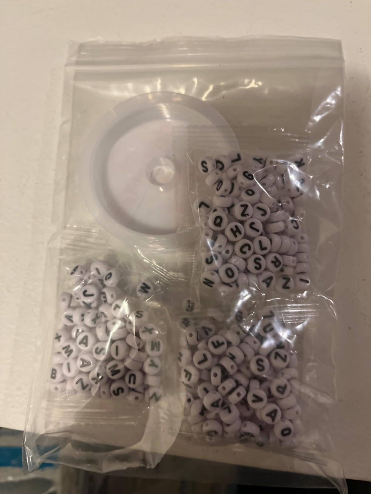 Alphabet Letter Beads, 300 Pcs Round Alphabet Beads with Clear Elastic Thread 7mm Letter Beads fo... | Amazon (CA)
