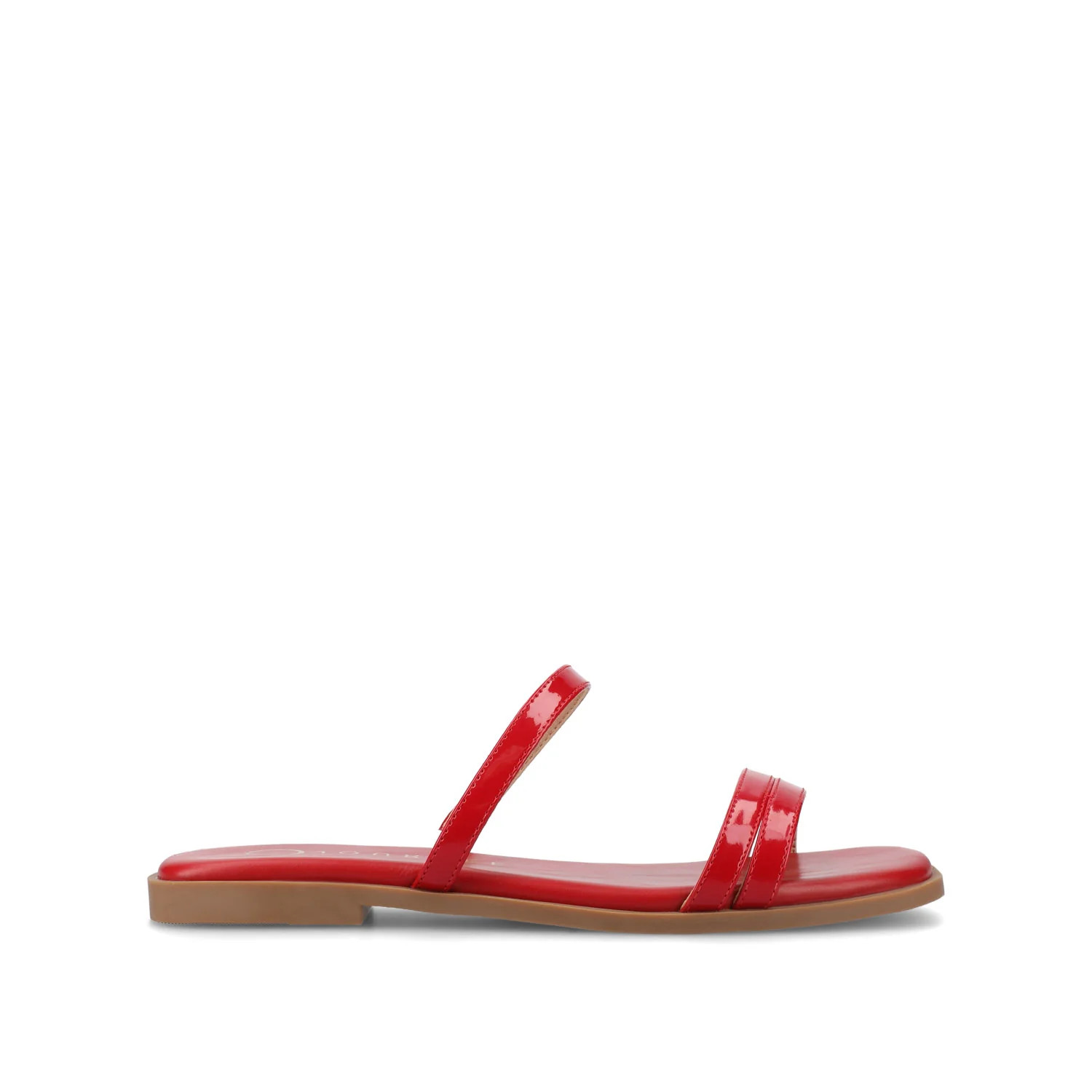 BRISA SLIDE SANDALS IN FAUX LEATHER | Journee Collection