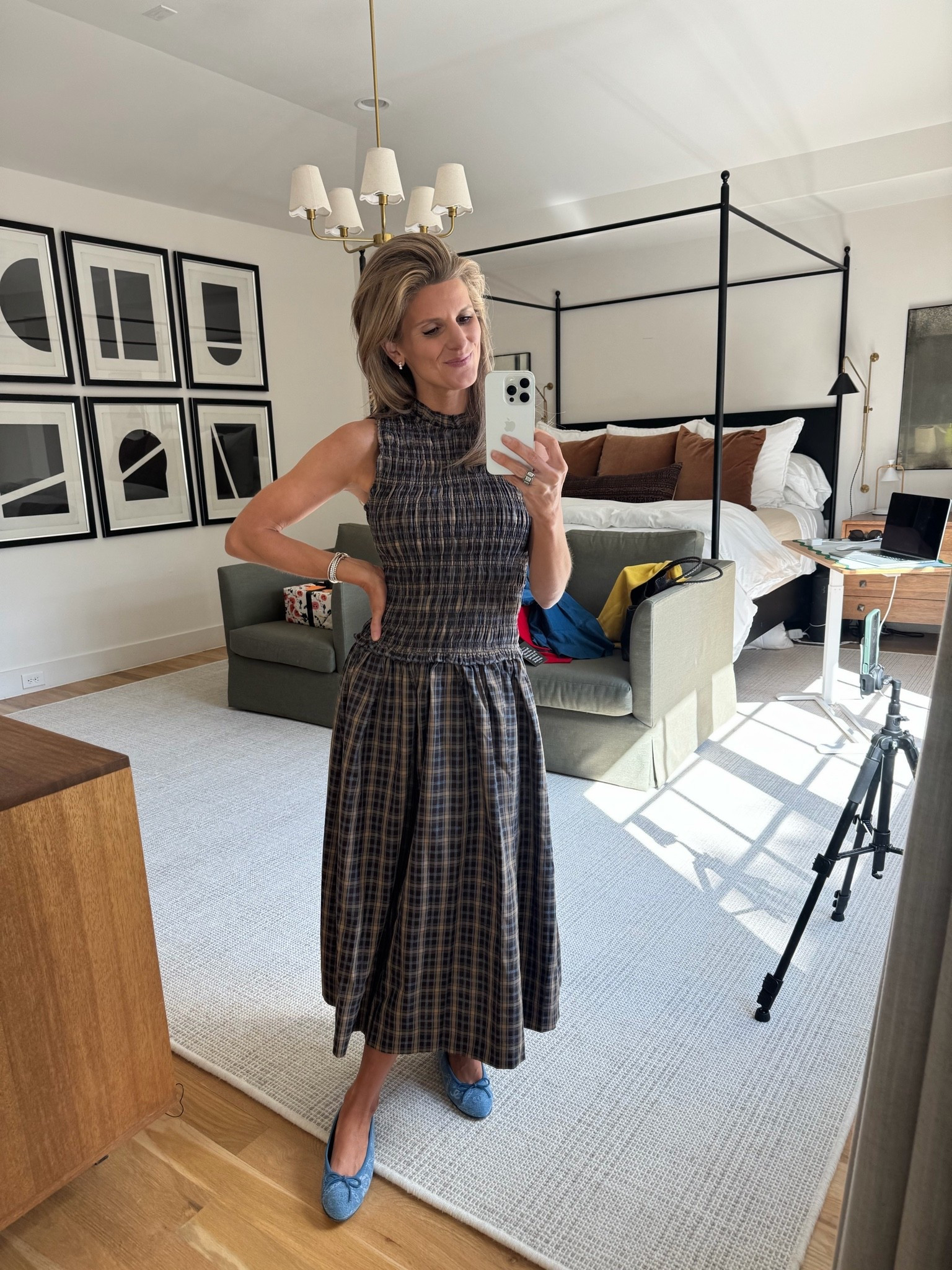 Tuckernuck plaid mock dress perfect for fall currently available on during their friends and family sale. I’m wearing an extra small, but it is a little big on me.