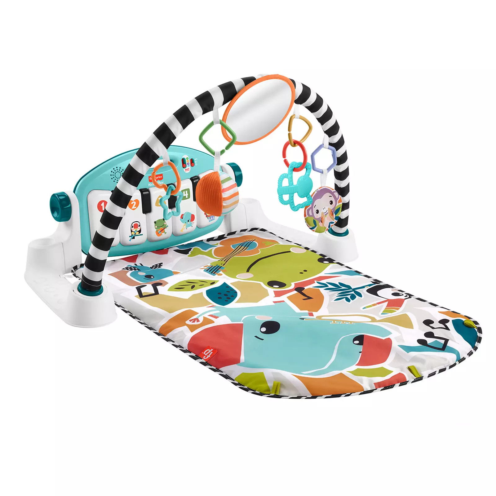 Fisher-Price Glow and Grow Kick & Play Piano Gym Baby Playmat with Musical Learning Toy, Blue | Kohl's