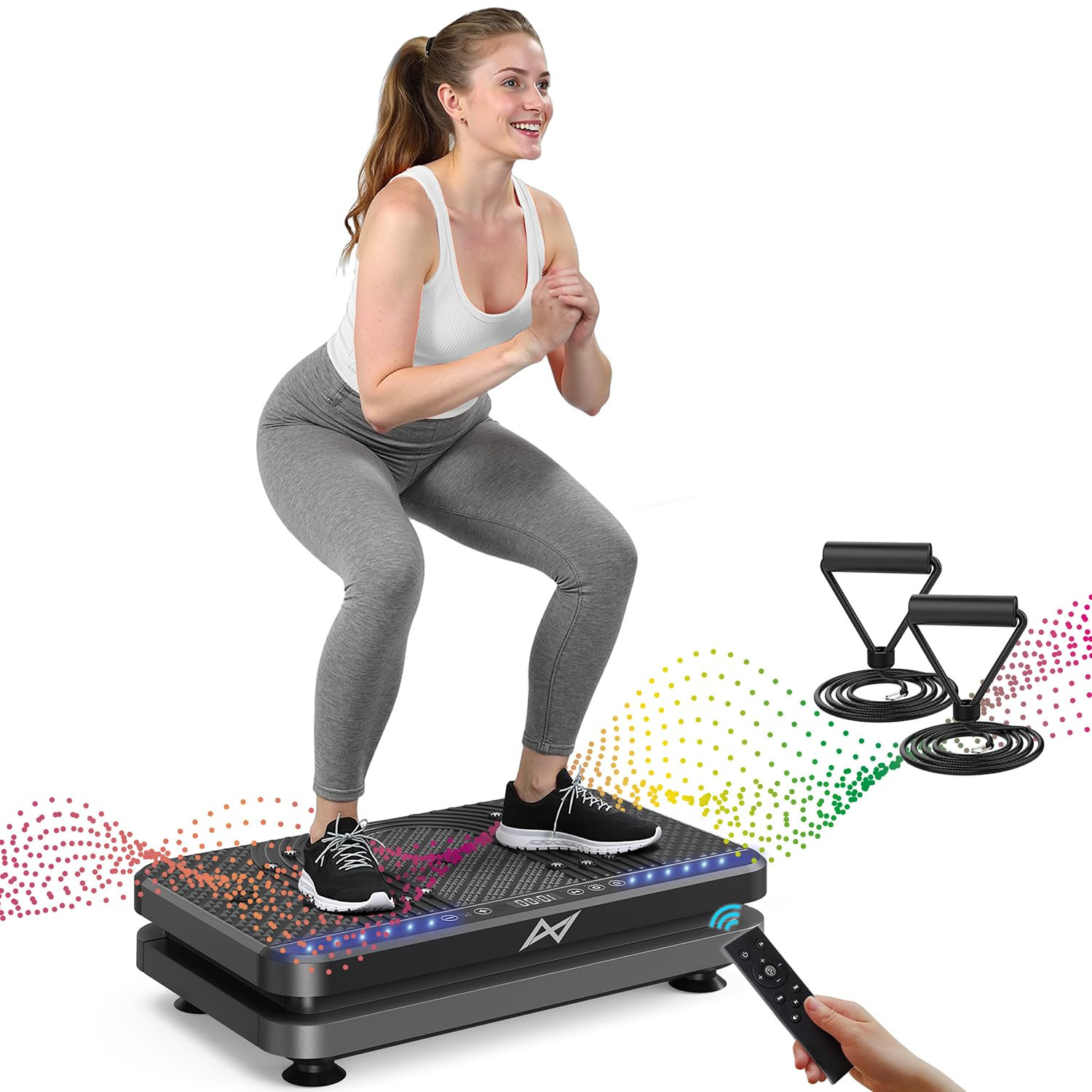 AXV Vibration Plate Fitness Platform Exercise Machine Vibrating Lymphatic Drainage Shaking Full Body Shaker Workout Vibrate Stand Shake Board Sport Gym for Weight Loss Fat Burner for Women Men | Amazon (US)