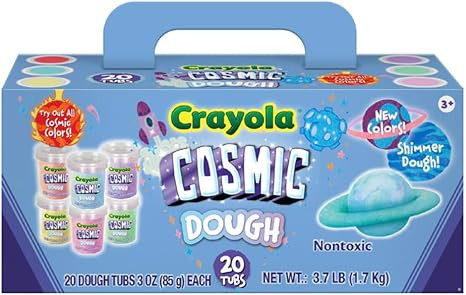 Crayola Dough - Cosmic Play Dough | Shimmer, Sparkle Special Effects with No Glitter Mess | 20 Tu... | Amazon (US)
