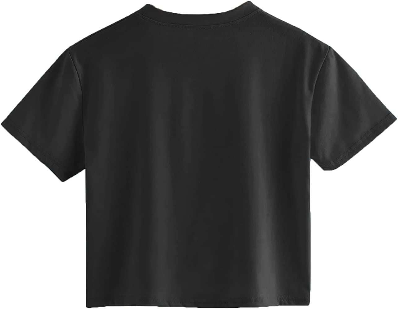 SweatyRocks Women's Casual Short Sleeve Crew Neck Basic Crop Top T Shirts | Amazon (US)