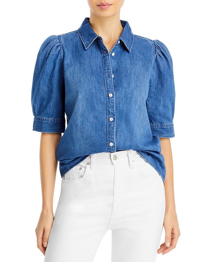 Puff Sleeve Denim Shirt | Bloomingdale's (US)