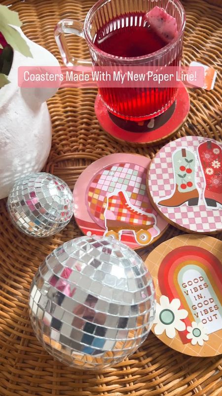 Make decoupaged coasters! They make a fun gift and you can use whatever paper and embellishments you want! I used paper from my Jen Hadfield Groovy Darlin’ paper line available in JoAnn Stores! 

#LTKSeasonal #LTKHome #LTKVideo