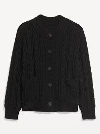 Cozy Cable-Knit Button-Front Cardigan Sweater for Women | Old Navy (US)