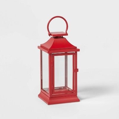 12&#34; Decorative Metal Lantern Red - Wondershop&#8482; | Target