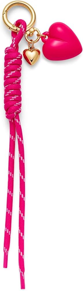 Heart Bag Charms for Backpacks Knot Rope Keychains Cute Heart Keychain Vintage Pink Keychains Pur... | Amazon (US)