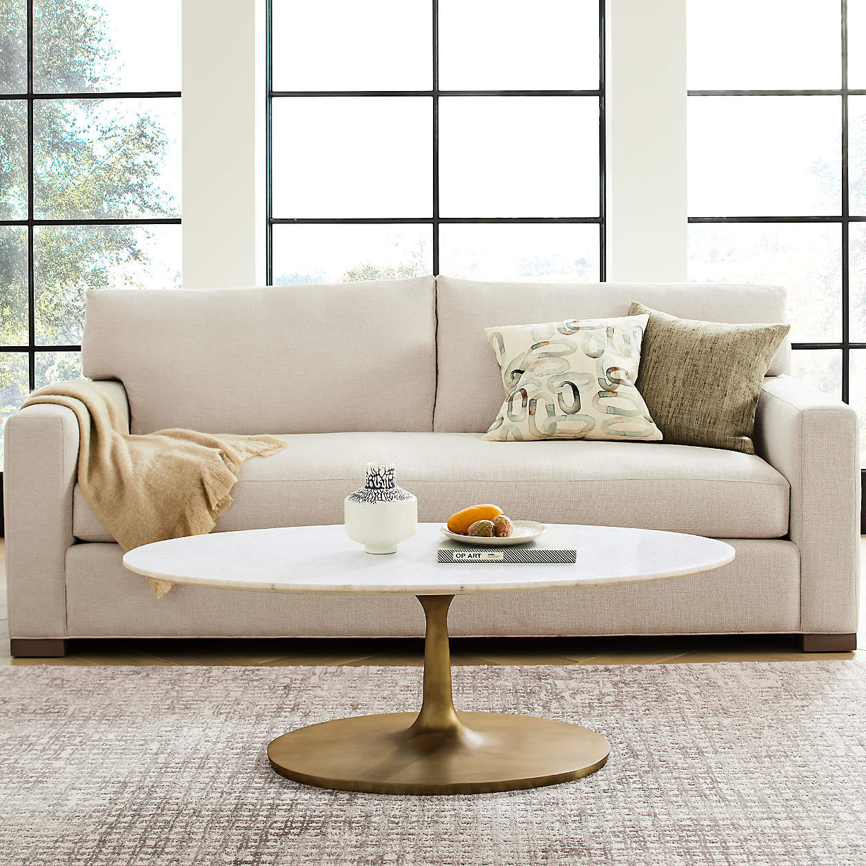 Axis 88" Bench Sofa + Reviews | Crate & Barrel | Crate & Barrel
