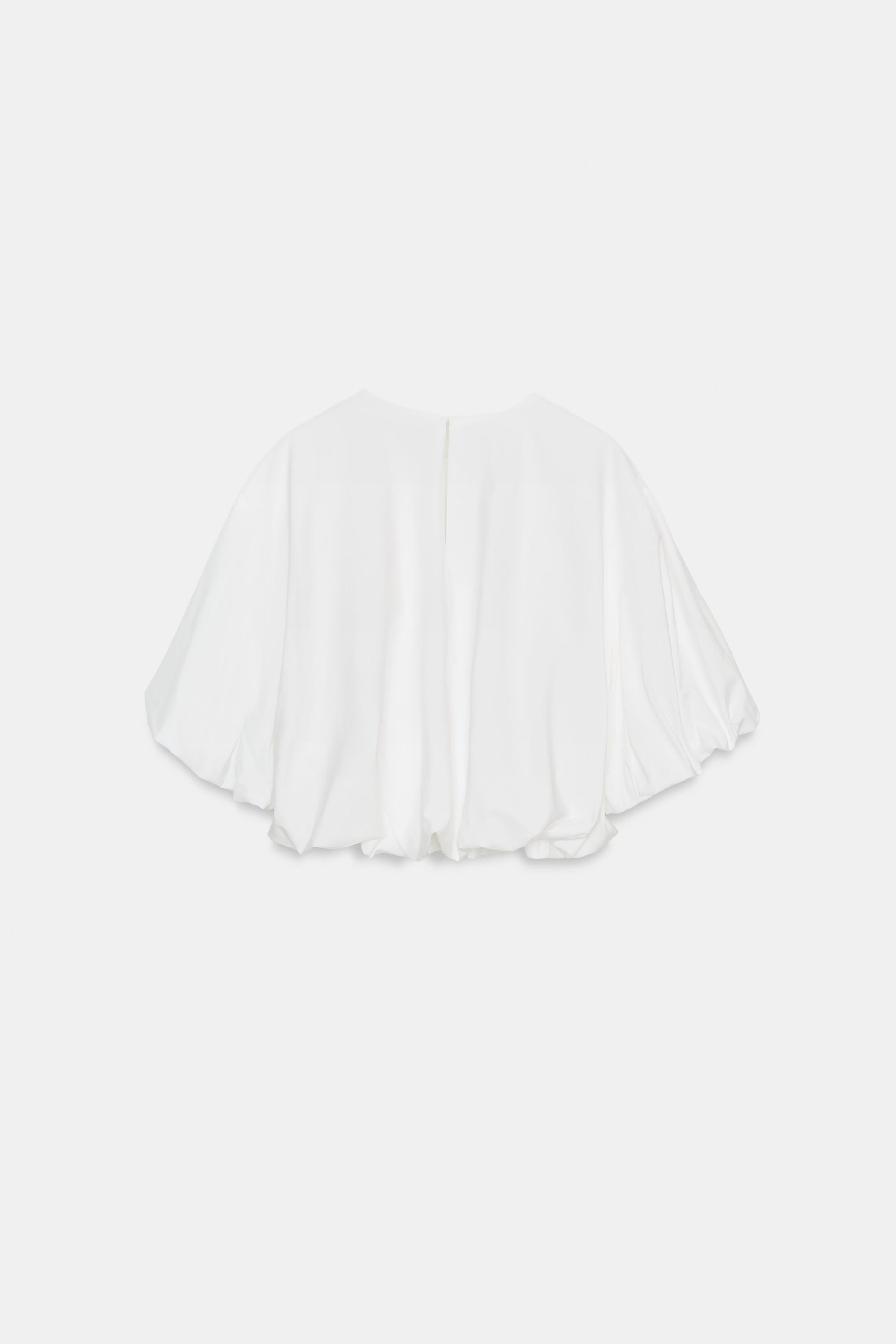 BALLOON POPLIN TOP | Zara US