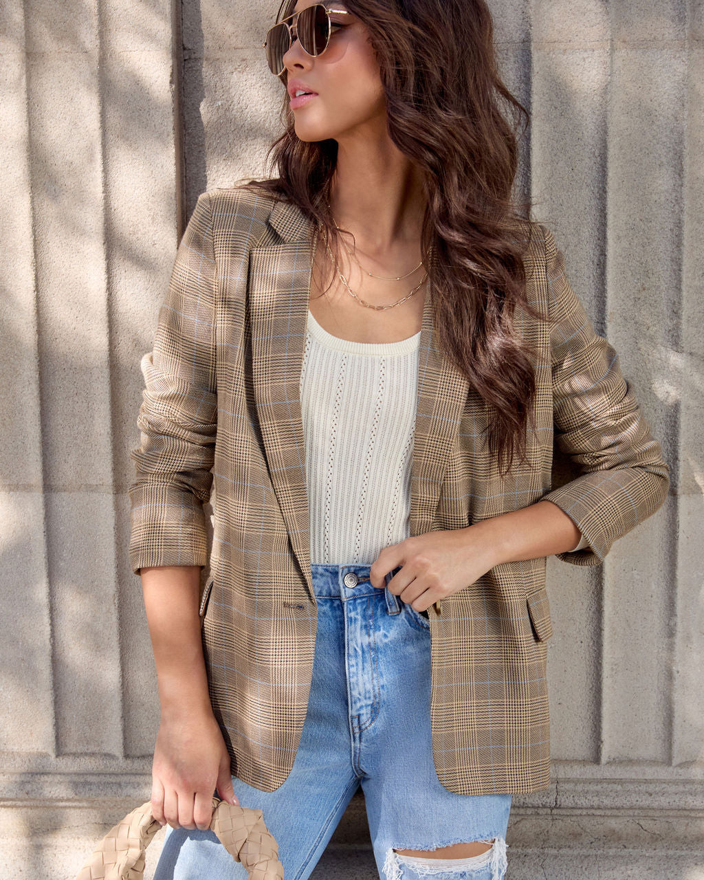 Lourdes Plaid Blazer | VICI