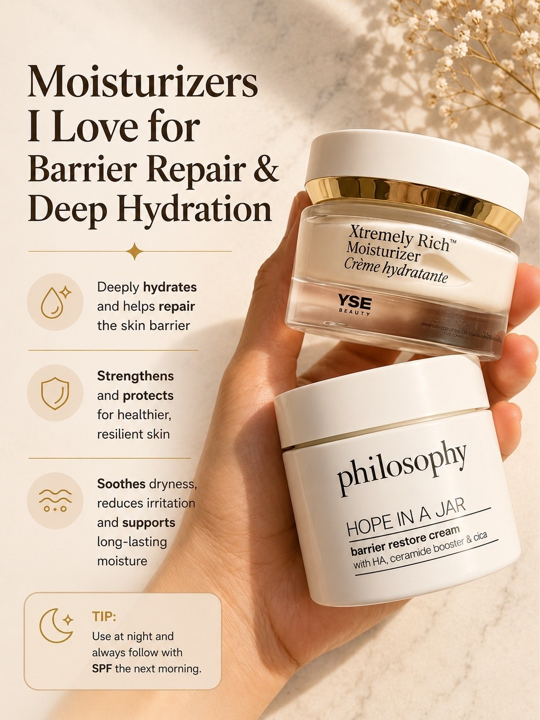 Need a face cream that deeply hydrates and repairs the skin barrier? I recommend these two! Great for sensitive skin too!

#LTKmorningroutine #LTKselfcare #LTKBeauty