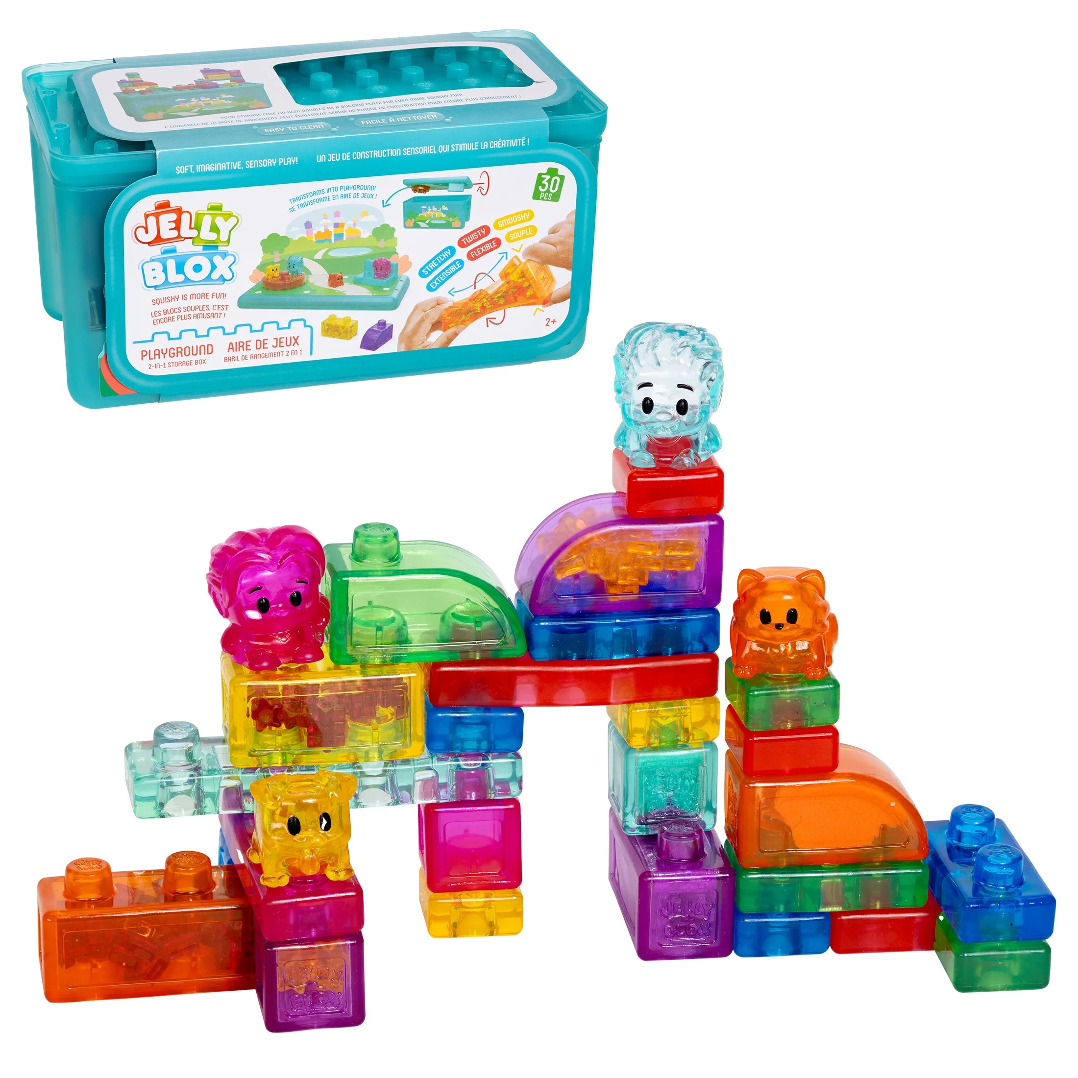 Jelly Blox Playground Store & Play- 30 Piece Set of Building Blocks that Bend the Rules! | Walmart (US)