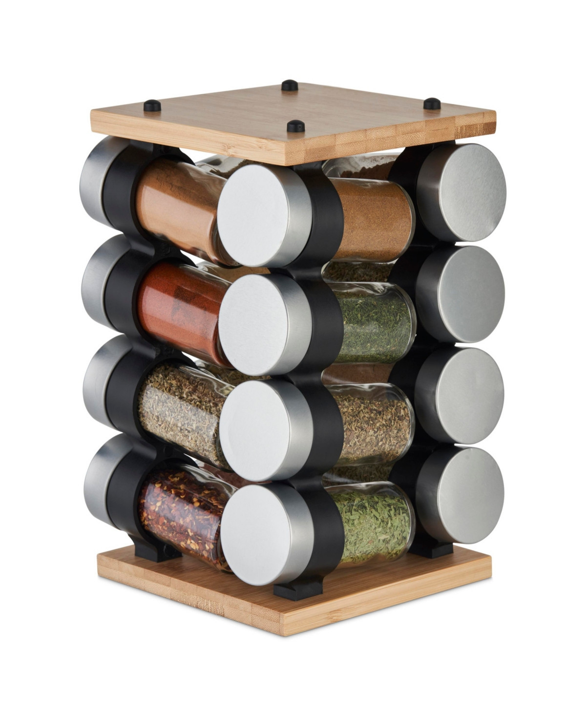 Cole & Mason Blyth Classic Bamboo 16 Jar Carousel Spice Rack - Brown | Macy's