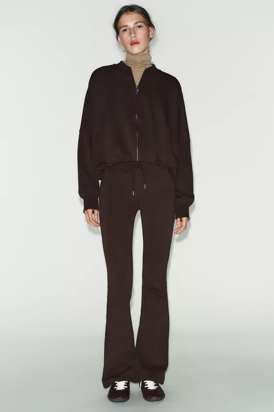 INTERLOCK FLARE PANTS | Zara US