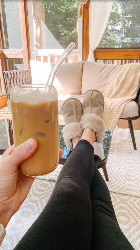 Cozy morning vibes on my screened in porch. This duo is perfect for the homebody who enjoys spending time cuddled up! 

These glasses with straws come in a set of 4. These Ugg dupe slippers are soooo cozy! They’re both from Amazon and on sale under $20! 

#LTKHoliday #LTKGiftGuide #LTKfindsunder50