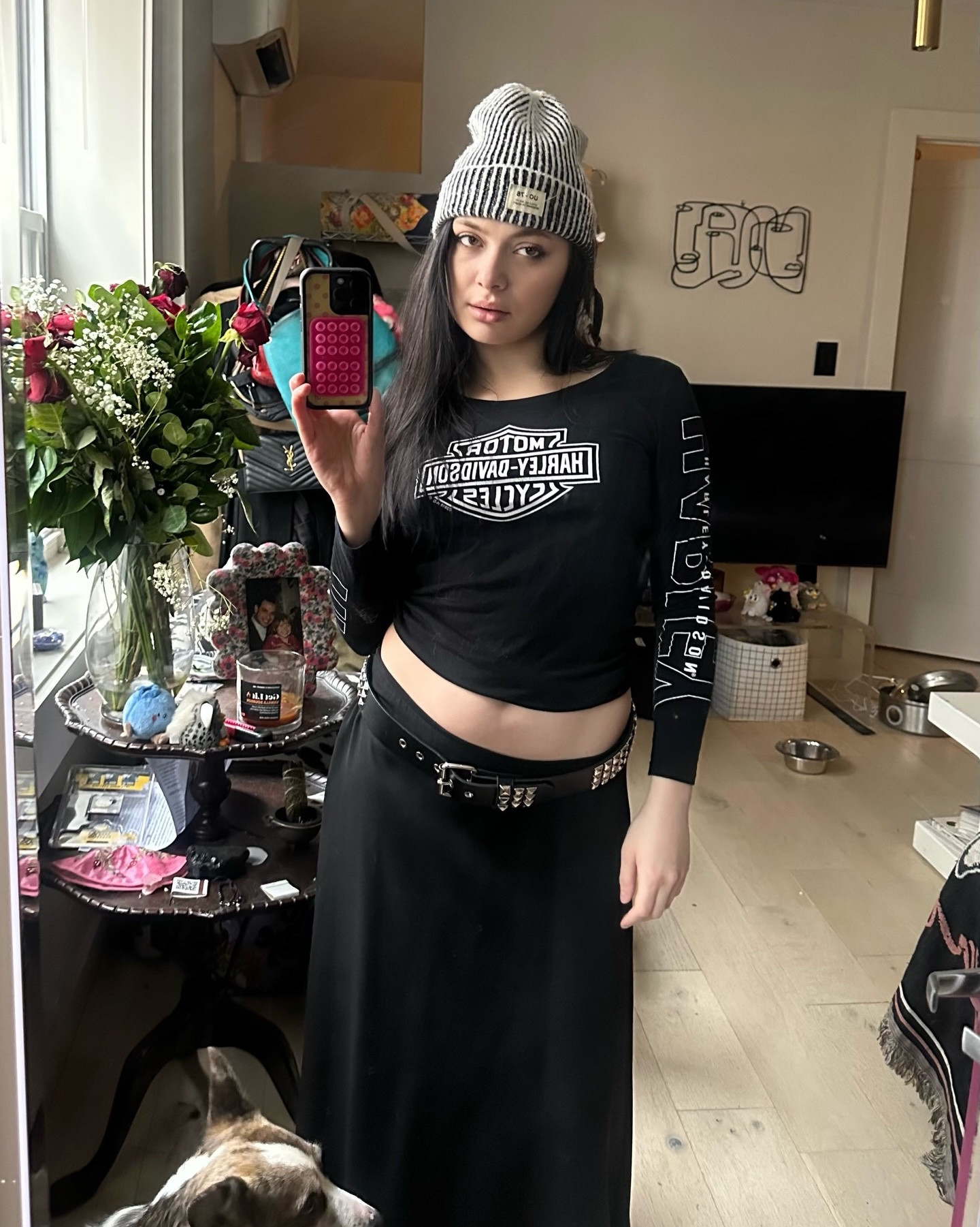 need to declutter my house so my mirror pics go harder
almost everything in this outfit is either old or thrifted, but my studded belt is from hot topic.

#LTKootd