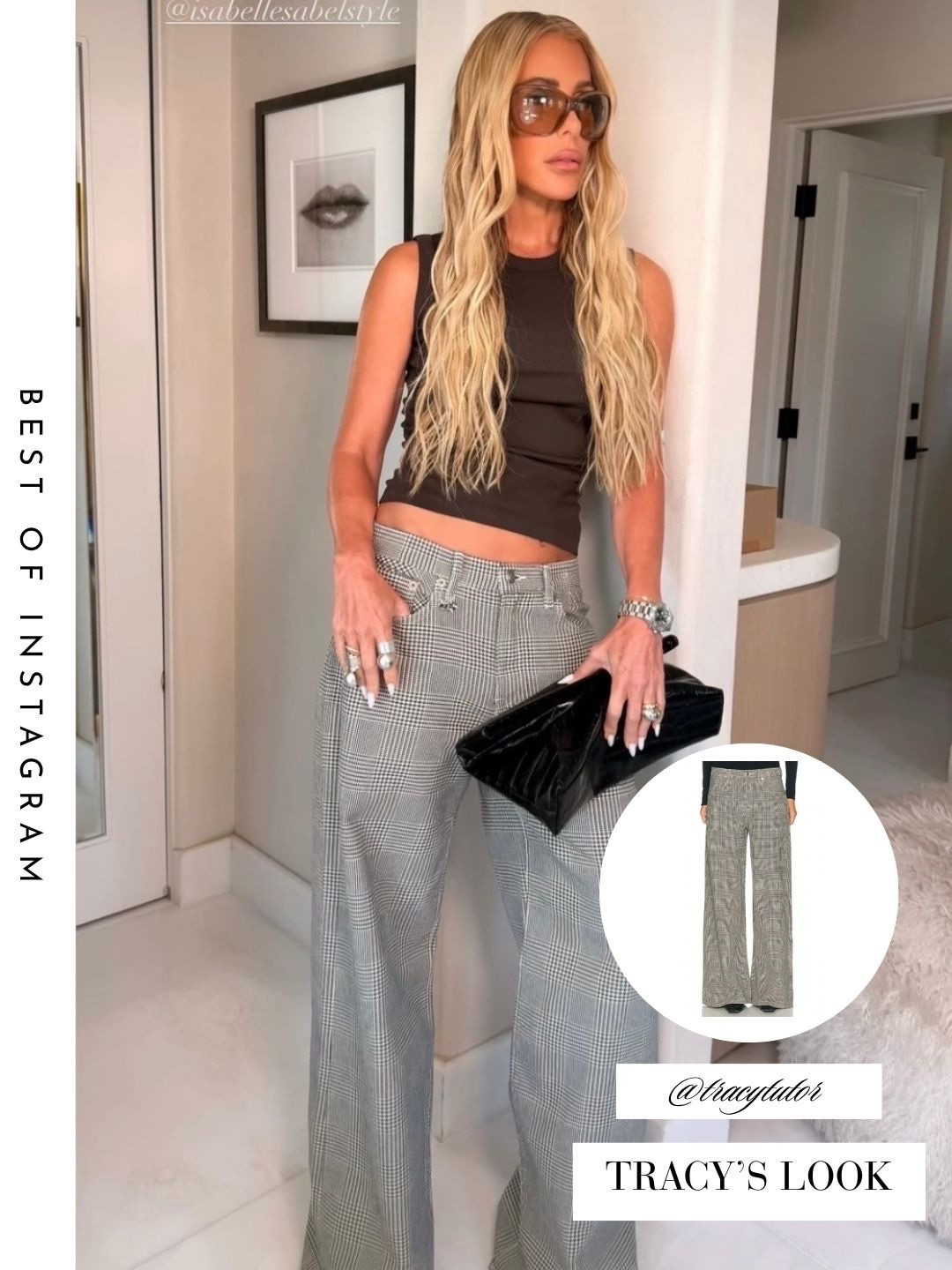 Tracy Tutor’s Wide Leg Plaid Pants 📸 = @tracytutor