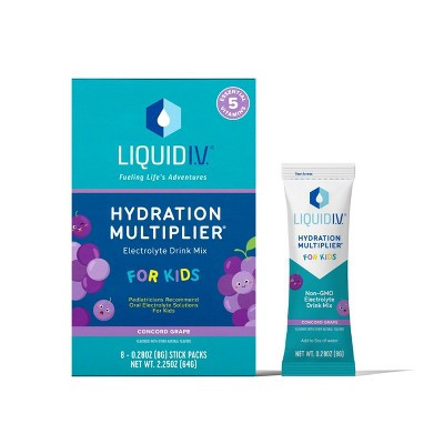 Liquid I.V. Hydration Multiplier Kids' Electrolyte Drink - Grape - 2.25oz/8ct | Target