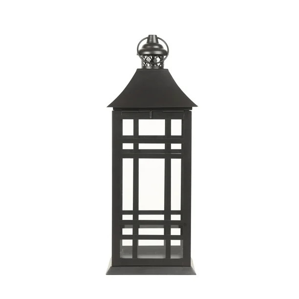 Holiday Time Metal Lantern Decor, Black, 24" | Walmart (US)