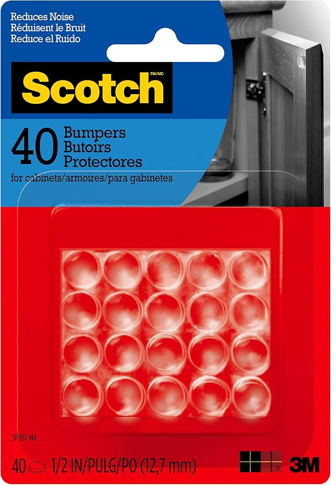Scotch SP951-NA Bumpers and Door Stops, 1/2" Round, Clear, 40 Count | Amazon (US)