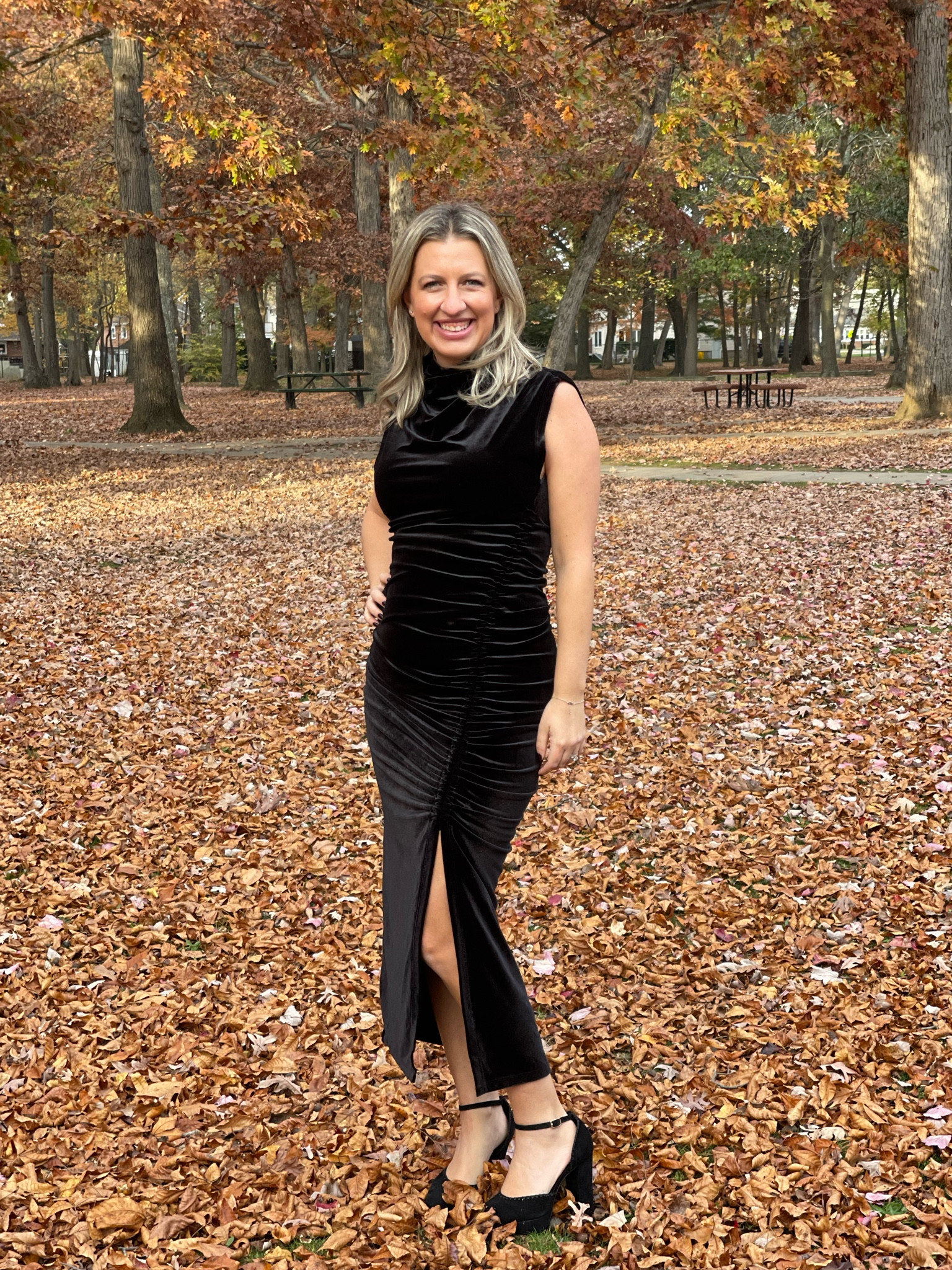 maya ruched cowl neck dress velvet The Maya Ruched Cowl-Neck Dress: Stretch Velvet Edition