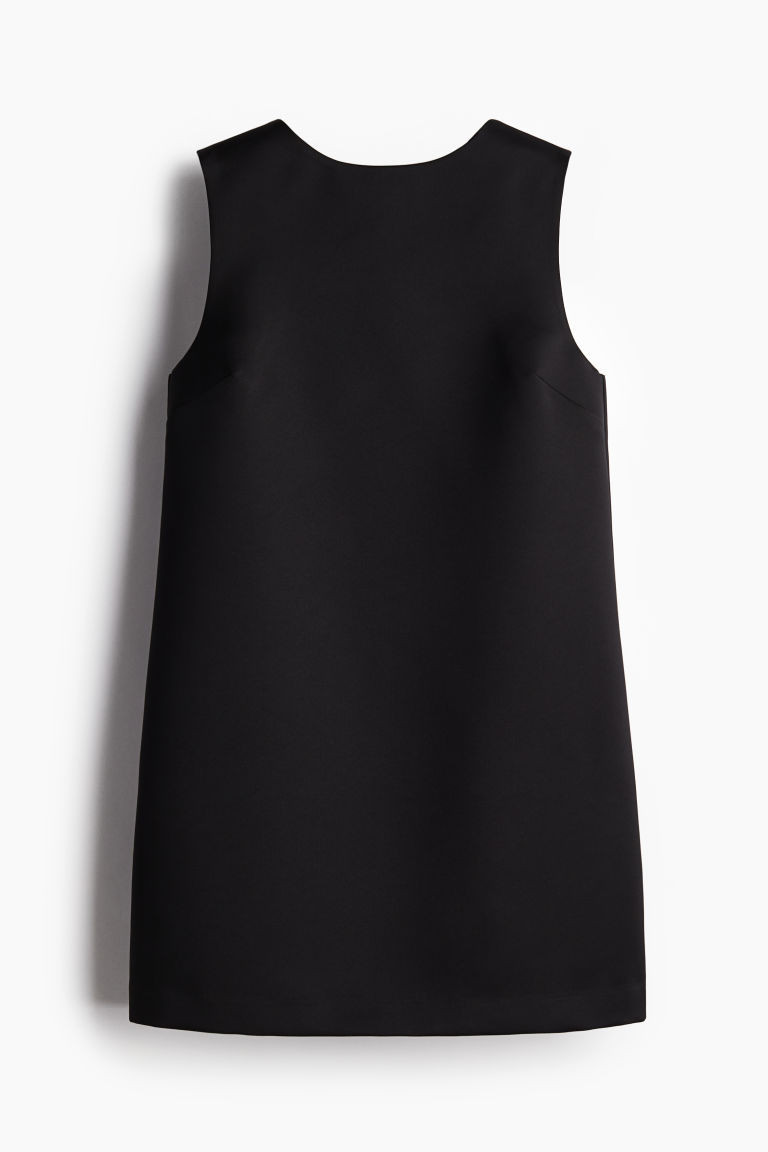 H & M - Bow-detail sleeveless dress - Black | H&M (UK, MY, IN, SG, PH, TW, HK)