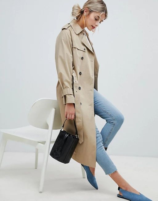 New Look Oversized Trench Trench Coat | ASOS US