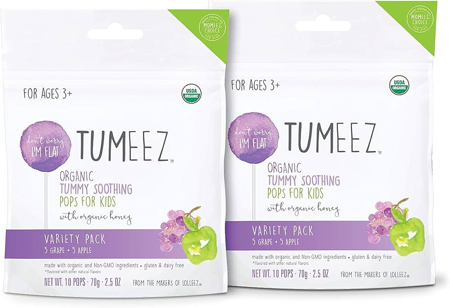 Tumeez Organic Lollipops for Upset Stomach Relief– Variety Pack Perfect for Motion Sickness, In... | Amazon (US)