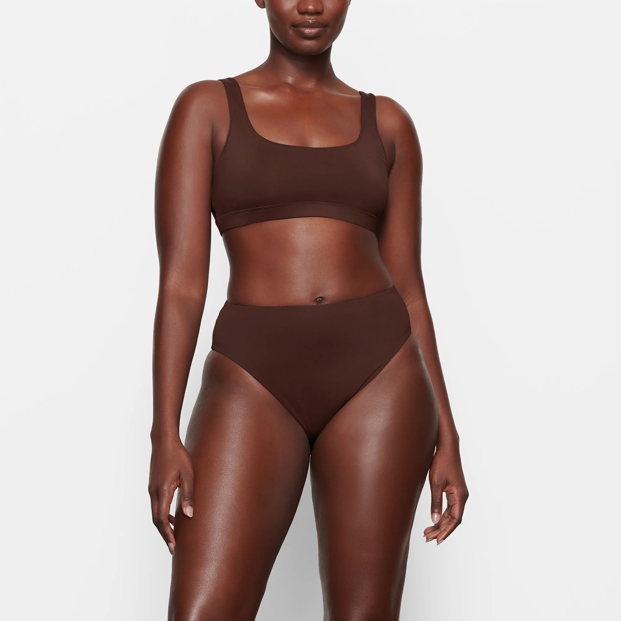 SKIMS Mid Waist Bottom | Deep Neutral | Small | Signature Swim | SKIMS (US)